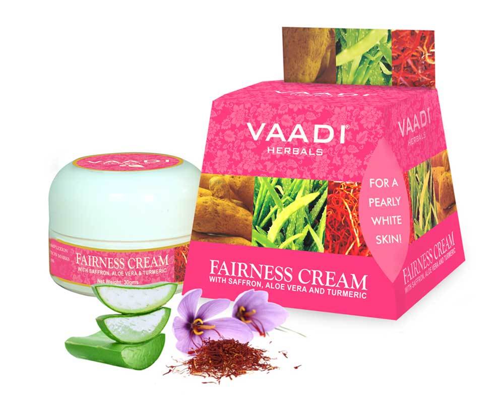 Organic Fairness Cream with Saffron, Aloe Vera & Turmeric Extract - Lightens Marks & Blemishes - Makes Skin Flawless ( 30 gms / 1.1 oz)