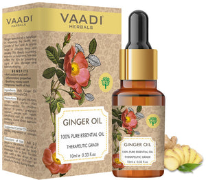 Organic Ginger Essential Oil - Tones Skin, Prevents Hairf...