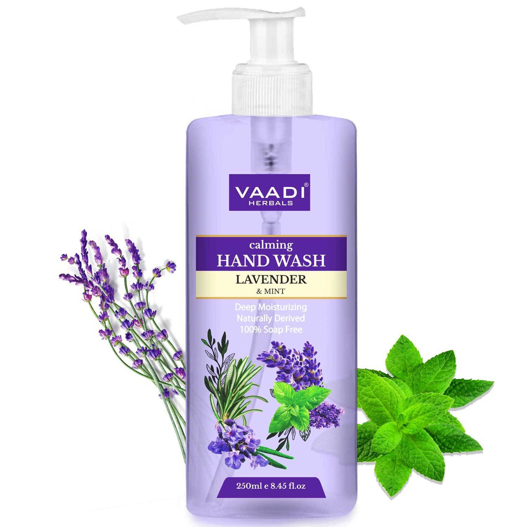 Calming Organic Lavender & Mint Hand Wash - Deep Moisutirizing (250 ml / 8.5 fl oz )