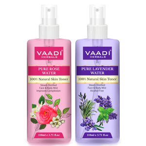 Pack of 2 - Rose Water And Lavender Water - 100% Natural ...