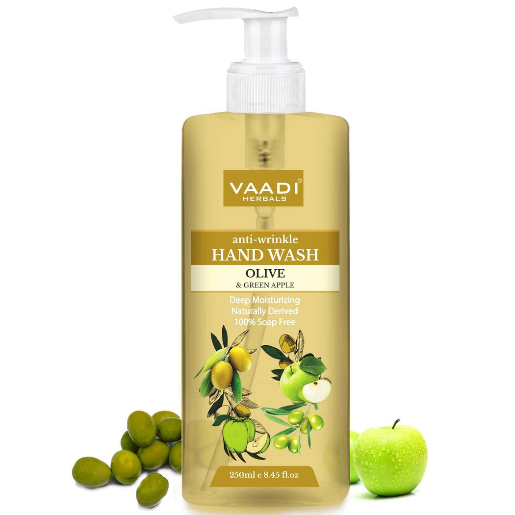 Anti-Wrinkle Organic Olive and Green Apple Hand Wash (250 ml / 8.5 fl oz )