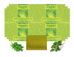 Organic Alluring Neem Tulsi Soap with Aloe Vera, Vitamin ...