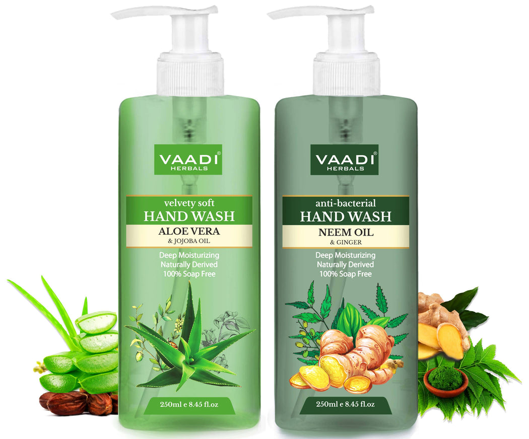 Ultra Nourishing - Pack of 2 Luxurious Handwash - Organic Aloe Vera And Neem Oil - Pack of 2 (2 x 250 ml / 8.5 fl oz )
