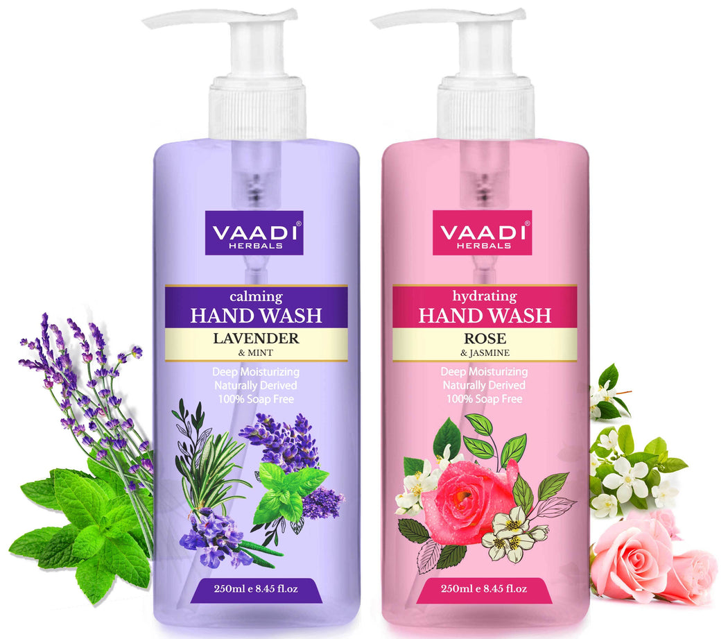 Very Aromatic - Pack of 2 Luxurious Handwash - Organic Rose And Lavender (2 x 250 ml / 8.5 fl oz )