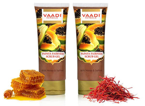 Organic Papaya Fairness Scrub Gel with Honey & Saffron - ...