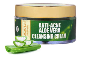 Anti Acne Organic Aloe Vera Cleansing Cream - Removes Ski...