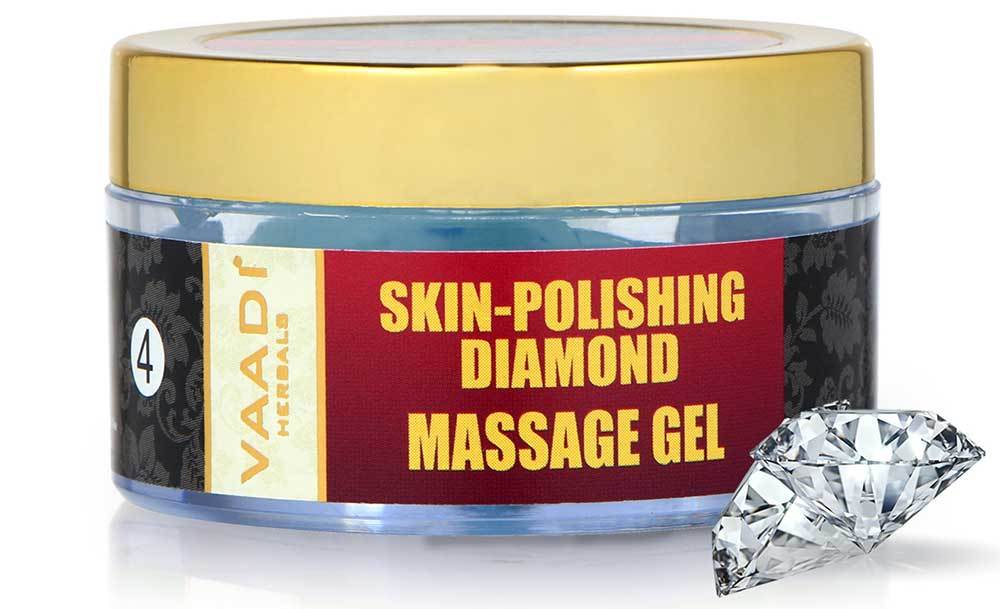 Skin Polishing Organic Diamond Massage Gel with Diamond Ash & Orange Oil - Hydrates & Nourishes Skin ( 50 gms/2 oz)