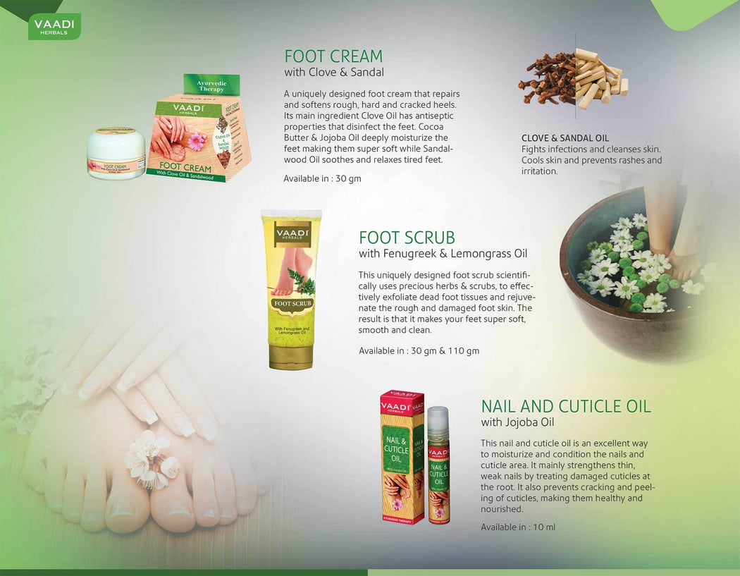 Organic Foot Scrub with Fenugreek & Lemongrass Oil - Therapeutic Exfoliates - Rejuvenates Damaged Skin - Softens Skin (500 gms / 17.7 oz)