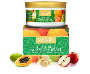 Organic Fresh Fruit Massage Cream with Apple, Papaya & Ko...