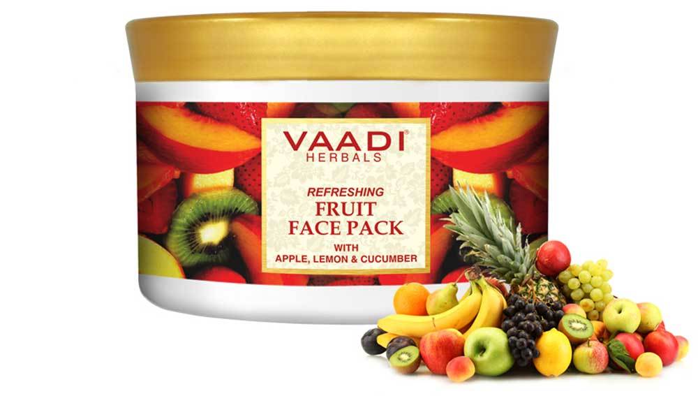 Refreshing Organic Fruit Face Pack with Apple, Lemon & Cucumber ( 600 gms/21.2 oz)