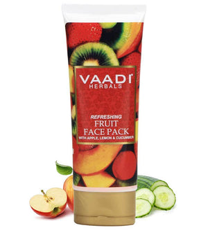 Refreshing Organic Fruit Face Pack with Apple, Lemon & Cu...