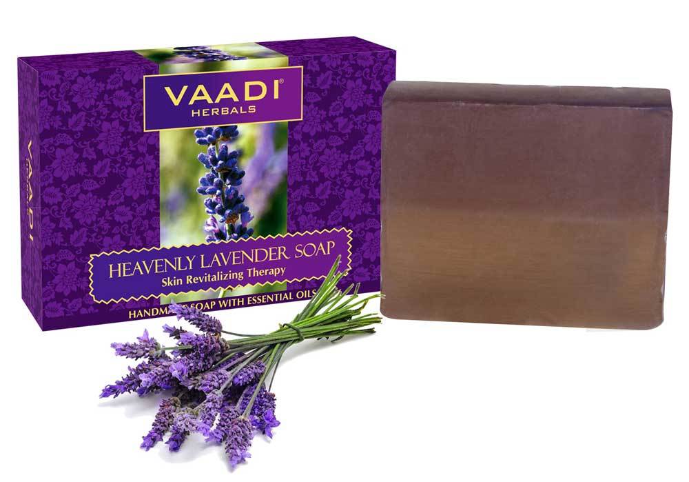 Heavenly Organic Lavender Soap with Rosemary - Revitalizes & Hydrates Skin ( 75 gms / 2.7 oz)