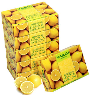 Refreshing Organic Lemon & Basil Soap - Tones & Brightens...