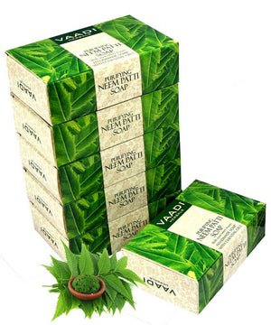 Organic Neem Soap with Pure Neem Leaves - Detoxifies Skin...