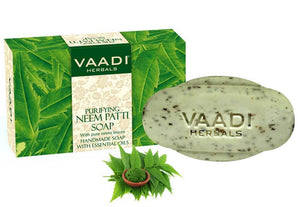 Organic Neem Soap with Pure Neem Leaves - Detoxifies Skin...