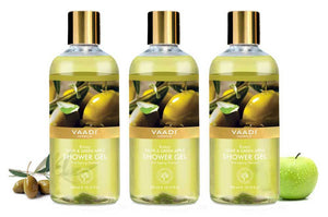 Breezy Organic Olive & Green Apple Shower Gel - Skin Revi...