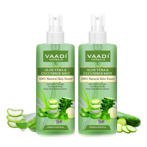 Aloe Vera & Cucumber Mist - 100% Natural Skin Toner (2 x ...