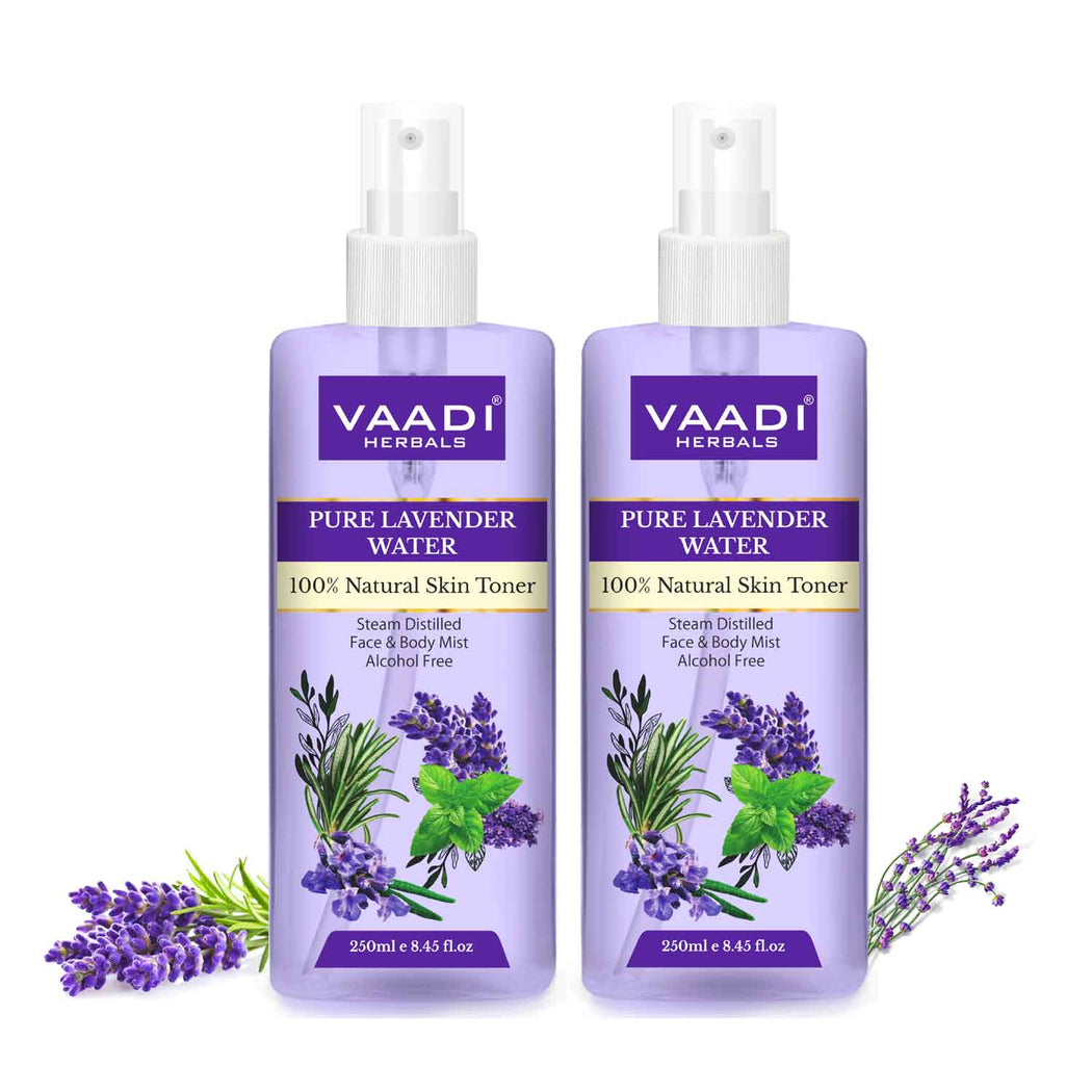 Lavender Water - 100% Natural & Pure Skin Toner (2 x 250 ml / 8.5 fl oz)